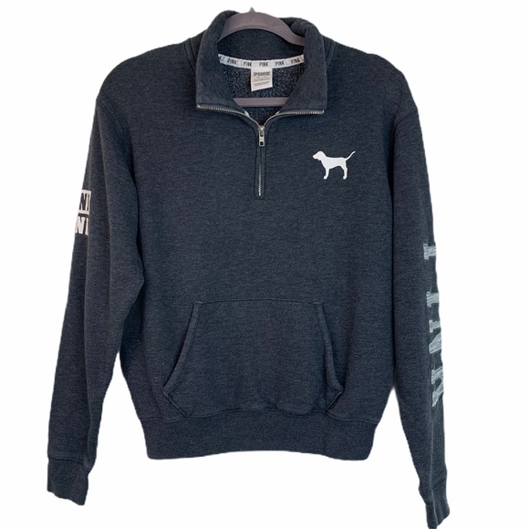 PINK Victoria's Secret 3/4 Zip Pullover Sweater - Picture 1 of 6